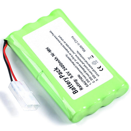 SHAWOROCE 2400mAh 9.6V NI-MH AA aku RC autodele, elektrilistele mänguasjadele, veoautodele, ehituskalluritele, lennukitele, robotitele, kaugjuhtimispuldiga laetavatele veoautodele, ehitussõidukitele, kaugjuhtimispuldid + USB laadimiskaabel