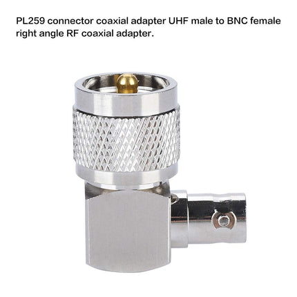 Tosuny CB-raadio adapter, UHF PL-259 isas-BNC emas RF koaksiaaladapter, sobib antennile, raadiole, koaksiaalkaablile, LMR-ile, traadita kohtvõrgu seadmetele, videovalvele jne.