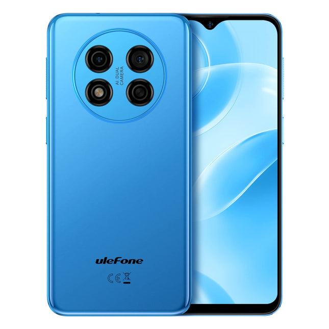 Ulefone Note 15 3G Smartphone without a contract, 3-card slot, Quad Core 5GB+32GB, DUAL-SIM Android 12 mobile phone, 6.22'' HD+, 8MP+5MP camera, 4000mAh battery, Face unlock GPS Blue