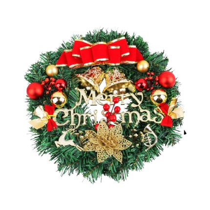 WBYNB Christmas wreath for front door, door wreath Christmas Christmas decoration, artificial Christmas wreath, for front door wall tree decoration Christmas party shopping malls shop windows (30 cm)