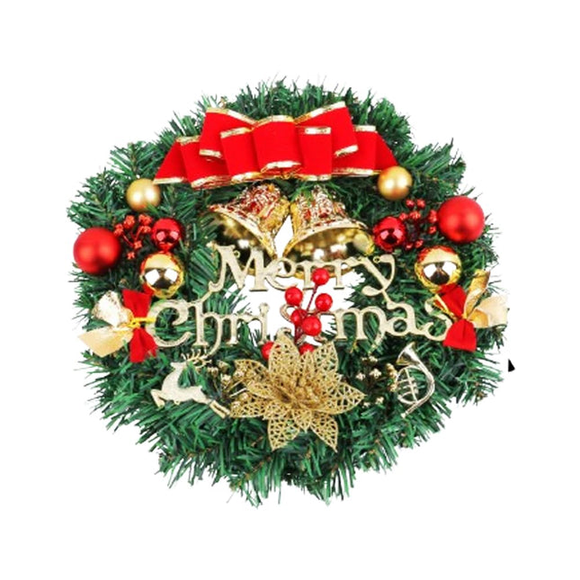 WBYNB Christmas wreath for front door, door wreath Christmas Christmas decoration, artificial Christmas wreath, for front door wall tree decoration Christmas party shopping malls shop windows (30 cm)