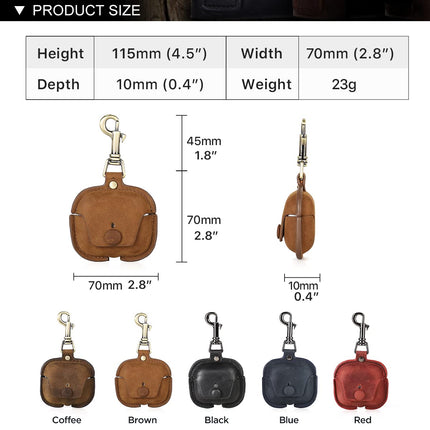 CONTACT'S FAMILY Leather Case for AirPods 3rd Gen, Airpods Pro Case, Airpods Pro Leather Case, Leather Case Compatible with AirPod 3rd Generation (Brown)