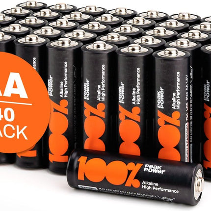 AA leelispatareid - LR6 - 40 tk pakk | 100% tippvõimsus | 1,5 V leelispatarei