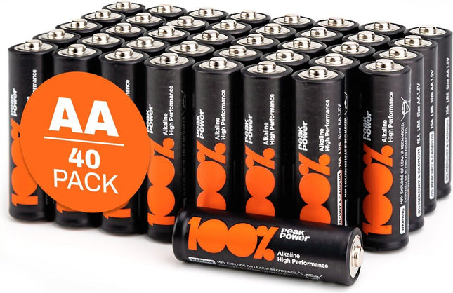 AA leelispatareid - LR6 - 40 tk pakk | 100% tippvõimsus | 1,5 V leelispatarei