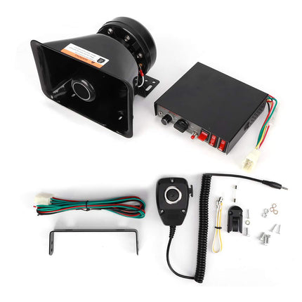 Car Alarm Horn System, 130 dB, 200 W, Loud Car Alarm Horn Kit 9T with Megaphone Speaker