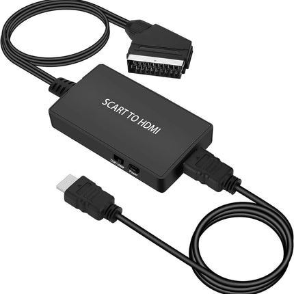 AIFHDAUF SCART to HDMI Converter, Scart to HDMI Adapter HD 720P/1080P Switch Video Audio Converter Adapter for HDTV Monitor Projector Xbox PS3 VHS STB Sky Blu-ray DVD Player