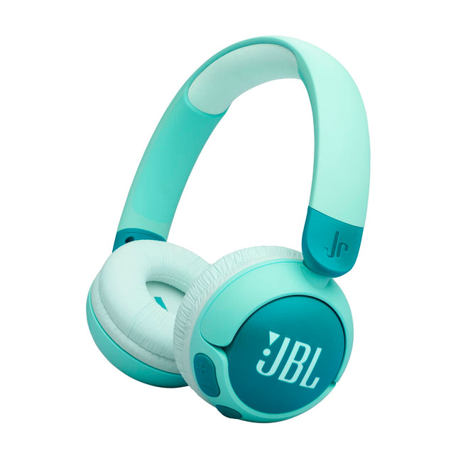 JBL Junior 320 BT, juhtmevabad kõrvapealsed Bluetooth-kõrvaklapid sisseehitatud mikrofoniga lastele, 50 tundi mänguaega, JBL Safe Sound, madal helitugevus, lihtne kasutada ja kleebiste komplekt, roheline