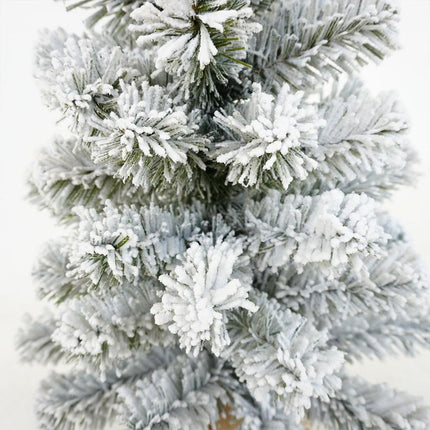 Christmas tree snow can 60 cm Strong and realistic foliage made of PVC, jute base for Christmas tree, small Christmas tree, ready