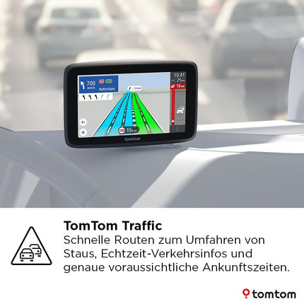 TomTom Truck Sat Nav GO Professional 2nd Generation (5" capacitive touchscreen with maps of Europe and real-time traffic information, specifically designed for trucks, vans, buses, and large vehicles)