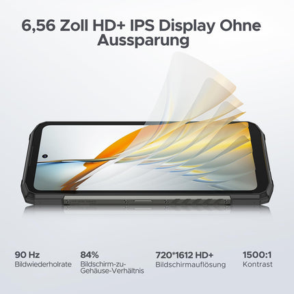 DOOGEE Fire 6 termokaameraga välistingimustes kasutatav mobiiltelefoni ilma lepinguta 10400mAh 256GB+16GB/2TB TF õues kasutatav nutitelefon Android 14 ehitusplatsi telefon 6,56” ekraan 50MP kaamera sõrmejäljelugeja/kolmekordne kaardipesa/GPS/OTG