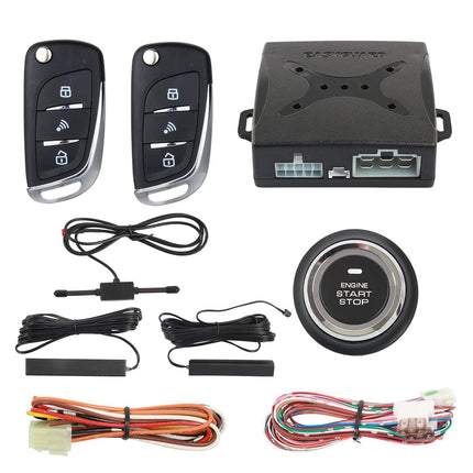 EASYGUARD EC003N-V-1 PKE passiivne võtmeta sisenemine autoalarm turvanupp käivituspuldiga kaugjuhtimispult starter DC 12V