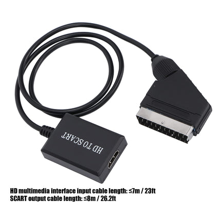 Annadue SCART-HDMI muundur, audio-video muundur, skaleeriv videoadapter, toetab NTSC ja PAL väljundit, HD-videoadapter, HDMI 1.3 ja tagasiühilduv