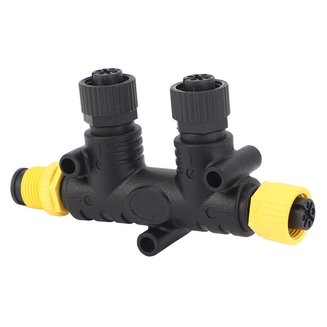 NMEA 2000 2-pordilise T-pistiku jaoks, T-pistik Lowrance Simrad B&amp;G ja Navico võrkudele, 5-kontaktiline veekindel IP67 magistraalvõrgu harukaabli T-pistik, merevõrgu lisatarvik
