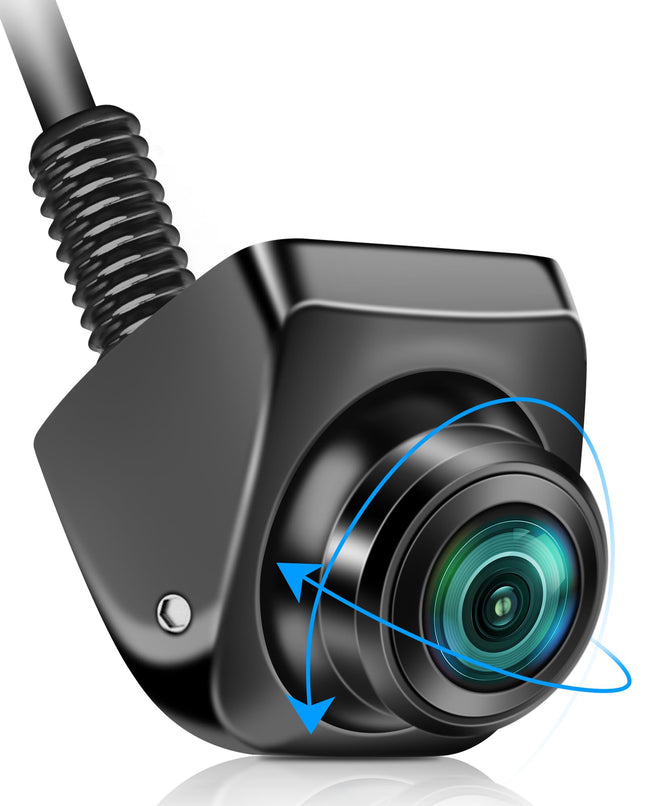 Vtopek Rear View Camera AHD 1080P Car Rear View Camera 360° Rotatable Car Rear View Camera Retrofit 170° Wide Angle Night Vision IP69 Waterproof Universal NTSC Rear View Cameras for Motorhome SUV Pickup Van
