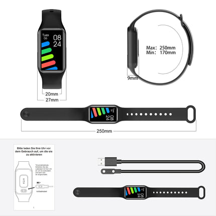 Blackview Smartwatch Men Women, Waterproof Fitness Watch 1.47 inch Color Display, Fitness Tracker with Pedometer Sleep Monitor Heart Rate, Sports Watch with 24 Sports Modes Smart Watch for Android iOS
