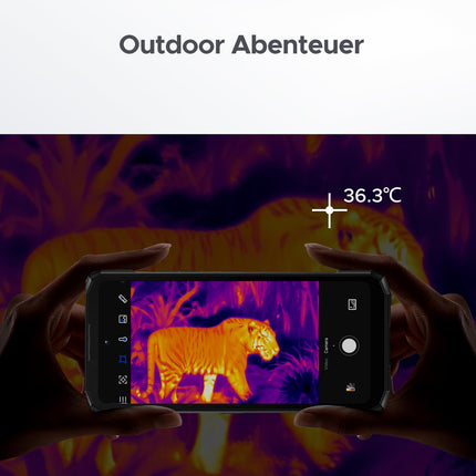 DOOGEE Fire 6 termokaameraga välistingimustes kasutatav mobiiltelefoni ilma lepinguta 10400mAh 256GB+16GB/2TB TF õues kasutatav nutitelefon Android 14 ehitusplatsi telefon 6,56” ekraan 50MP kaamera sõrmejäljelugeja/kolmekordne kaardipesa/GPS/OTG