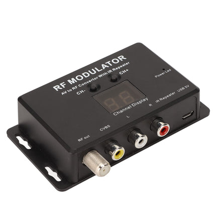 RF-modulaator, professionaalne PAL NTSC AV-RF-modulaatori muundur IR-kordajaga digiboksi, DVR-i ja DVD-mängija jaoks