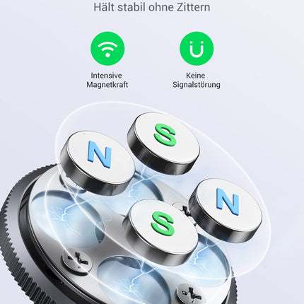 UGREEN autotelefoni hoidik, magnetiga autokinnitusega mobiiltelefoni hoidik, magnetiline 360° mobiiltelefoni magnetiline hoidik, auto-sõiduki mobiiltelefoni hoidik, ühildub iPhone 15 Pro Max Plus 14 13 Galaxy F34 S23 jne.
