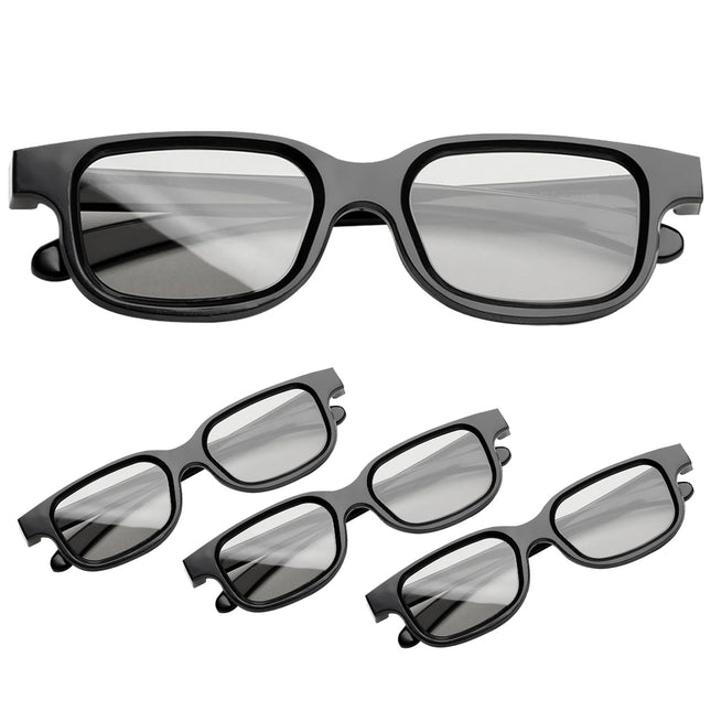 3D-kinoprillid, mustad, universaalsed 3D-prillid, passiivsed 3D-prillid, 3D-teleriprillid, 3D-päikeseprillid lastele, täiskasvanutele, kodukino, kino, telemäng, 3D-printimine, anaglüüffotod (4 musta), 4