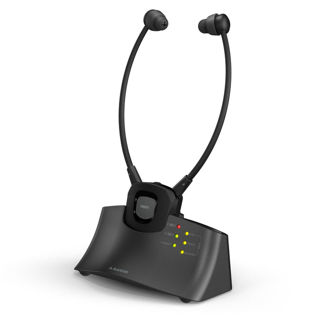 Avantree HT381 - digitaalsed juhtmevabad kõrvaklapid telerile RF-saatjaga, L/R tasakaalu helitugevuse reguleerimisega, teleri kõrvaklapid seenioridele, ühilduvad optilise või AUX-heliväljundiga teleritega