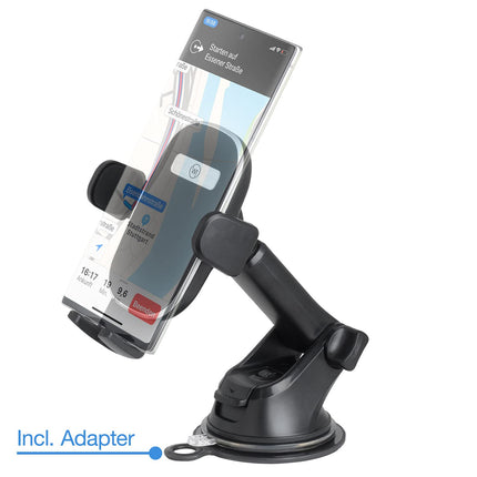 Wicked Chili 2-in-1 Car Phone Holder for iPhone 16, 15, 14, 13 (Pro, Max, Plus, Mini) Samsung Galaxy, A, Pixel, XIAOMI Redmi, Universal Suction Cup/Dashboard Car Mount, Rotatable