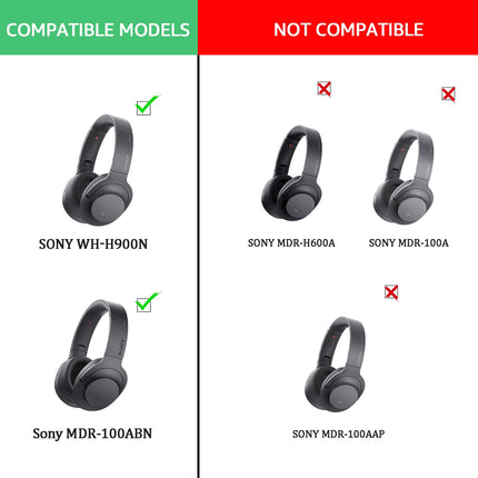 Crown Kalpasmos kõrvapadjad Sony WH-H900N jaoks, ühilduvad MDR-100ABN kõrvaklappidega, kõrvaümbrised, pehme mäluvaht, proteiinnahk, vahetuskõrvapadjad, peakomplekti parandusosa, PU-kott (hall)