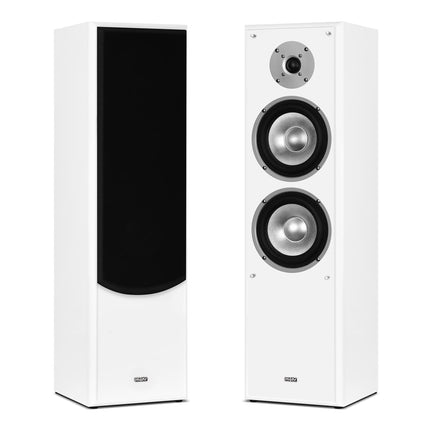 mohr 1 pair of floorstanding speakers SL10, white loudspeakers, HiFi sound at an affordable price