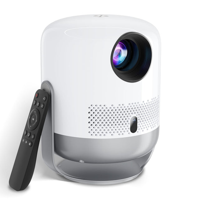 VISULAPEX projektor, 360° pööratav projektor WiFi ja Bluetooth-projektoriga, Full HD 1080P tugi elektrilise teravustamisega, 200'' ekraan, ühildub teleripulga/HDMI/USB/AV/sülearvuti/iPhone/Androidiga