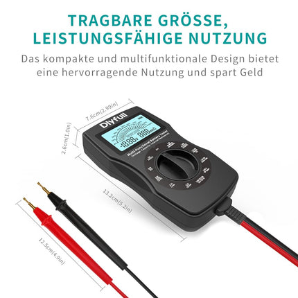 Dlyfull aku tester universaalne LCD aku tester, professionaalne digitaalne akumõõtur laetavate akude, nööppatareide jms jaoks, täpne aku mahtuvuse, pinge, sisemise takistuse aku tester, B3
