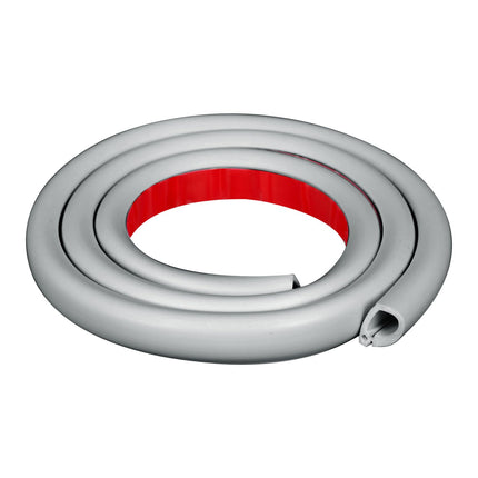 Inscrip Mini Self-Adhesive Cable Duct, Flexible Semi-Circular Cable Duct, Cable Bridge Floor for Cable Protection, for Home Office, Universal Floor Outdoor Indoor Cable Ducts, 7mm Height (Gray, 4m)