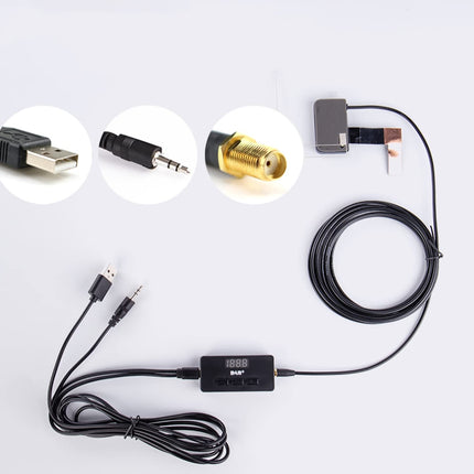 EZoneTronics väline DAB/DAB+ adapter autoraadiole, digitaalraadio vastuvõtja + AUX-kaabel DAB-antenniga, FM-saatja tuuner universaalsele ja Android-autoraadiole