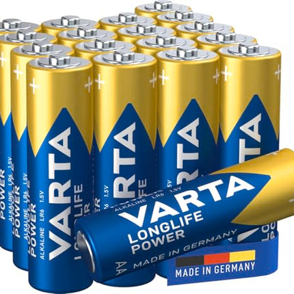 VARTA AAA batteries, 12 pieces, Longlife Power, alkaline, 1.5V, for toys, wireless mice, flashlights, Made in Germany