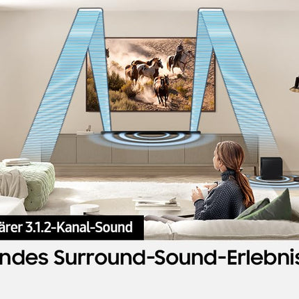 Samsung HW-S810GD 3.1.2-kanaliga üliõhuke heliriba teleritele, üliõhukese disainiga Bluetooth-kõlar, Q-Symphony, juhtmevaba Dolby Atmos / DTS:X [2024]