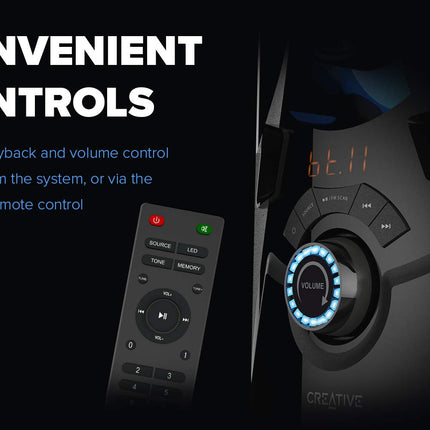 Creative SBS E2900 võimas 2.1 Bluetooth kõlarisüsteem subwooferiga teleri ja arvuti jaoks, must