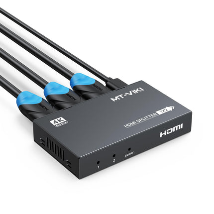 MT-VIKI 4K60Hz HDMI jaotur 1 sisend 2 väljund samaaegne HDMI jaotur 2 monitori peegel 1x2 EDID HDCP 2.2 4:4:4 40m pikamaa edastus