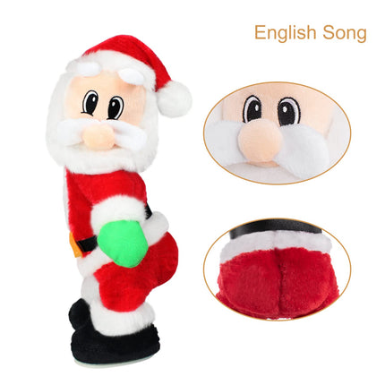 SdeNow Twerking Santa Claus, Hip Shaking Dancing Santa Claus with Music Singing and Animated Christmas Santa Claus for Kids-English Song
