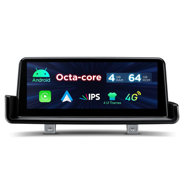 XTRONS 10,25-tolline IPS-ekraan Android 14 autoraadio Octa Core 4+64GB sisseehitatud 4G LTE WiFi GPS Bluetooth automäng valikuline DAB DVR OBD TPMS BMW 3. seeria E90 jaoks ilma originaalekraanita vasakpoolse rooliga