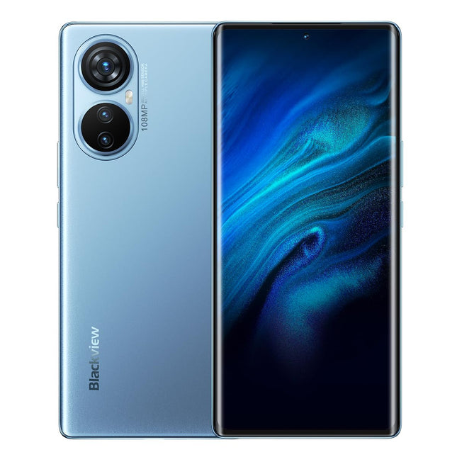 Blackview A200 PRO Smartphone Unlocked, 108MP Camera, 24GB+256GB, 6.67" 2.4K AMOLED FHD+, In-Display Fingerprint Scanner, 5050mAh 66W Fast Charging, Dual-SIM Android 13 Mobile Phone, GPS NFC Blue