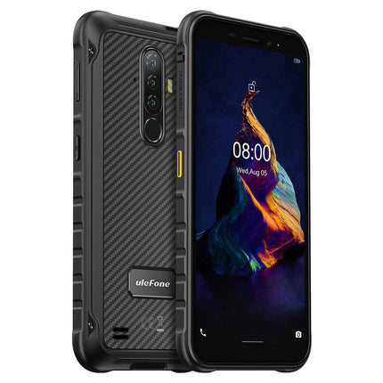 Ulefone Armor X8 Outdoor Smartphone without Contract, 4GB+64GB, 256GB External SD, Android 10 Mobile Phone IP68 Waterproof, 13MP Triple Camera Underwater, 5080mAh Battery, NFC Fingerprint, 5.7'' HD+ Black