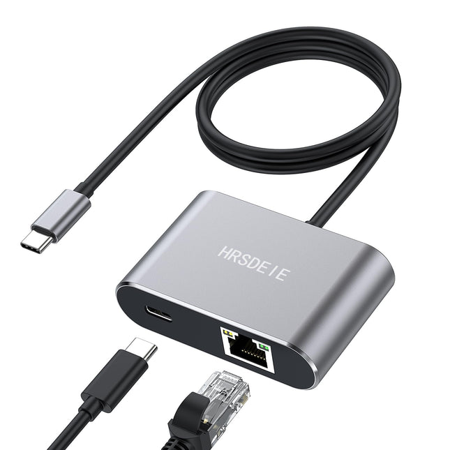 USB-C Etherneti adapter, 1 Gbps gigabiti 60 W PD laadimisport, USB-C RJ45 Etherneti LAN-võrguadapter MacBook Pro/Air, sülearvuti, Surface'i, Galaxy, Dell XPS, HP, Androidi ja Windowsi jaoks.