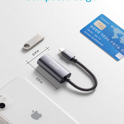 Anker PowerExpand USB-C gigabitise Etherneti adapter, alumiiniumist, kompaktse disainiga, MacBook Pro, MacBook Air 2018, iPad Pro 2018, XPS ja paljude teiste jaoks