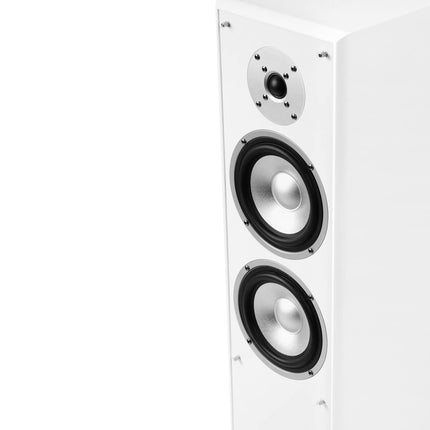 mohr 1 pair of floorstanding speakers SL10, white loudspeakers, HiFi sound at an affordable price