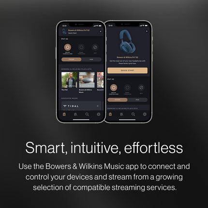 Bowers &amp; Wilkins PX7 S2e Over-Ear Noise-Cancelling Wireless Headphones with Qualcomm aptX™ Adaptive &amp; Fast Charging, 30 Hours of Playback, Six Built-in Microphones, Cloud Grey