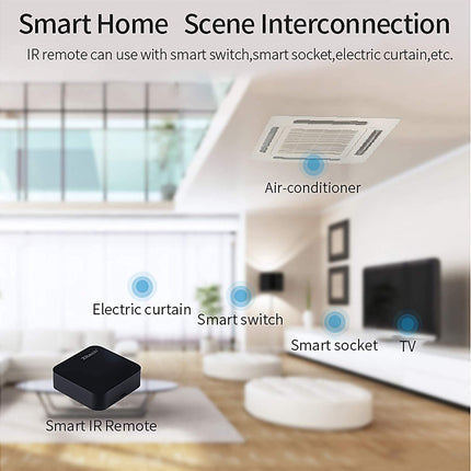 WiFi Smart Remote Controller Smart Home Infrared Universal Remote Control Blaster, one for all control AC TV DVD CD AUD Air Conditioner SAT etc., no hub required, compatible with Alexa and Google