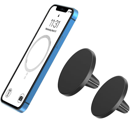 TechMatte 2 Pack MagGrip Car Phone Mount, Designed for iPhone 16/15/14/13/12 Series MagSafe, Magnetic Air Vent Car Mount Compatible with iPhone 16/15/14/13/12 Mini Pro Pro Max