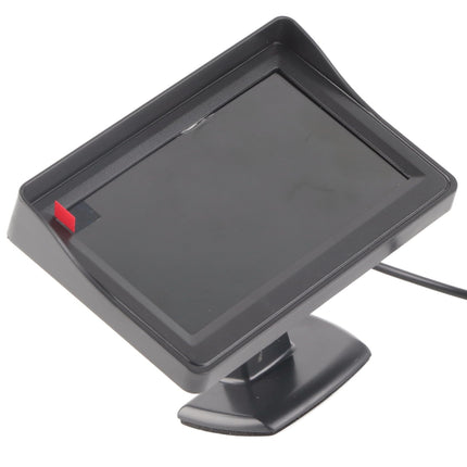 4.3-inch TFT Display Car Monitor with Sun Visor, Rear View Monitor, Color LCD Display, Backup Camera, Waterproof Car Monitor for Car, SUV, Van, Truck, Black