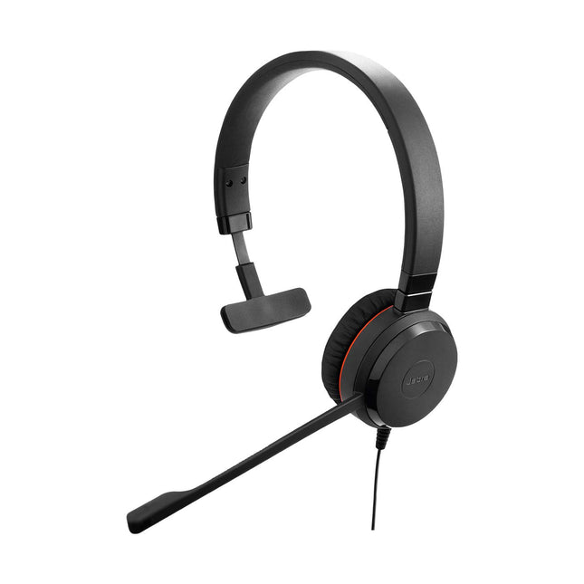Jabra Evolve 30 UC Mono peakomplekt – VoIP-telefonide ühendatud kommunikatsioonikõrvaklapid passiivse mürasummutusega – 3,5 mm pistik – must