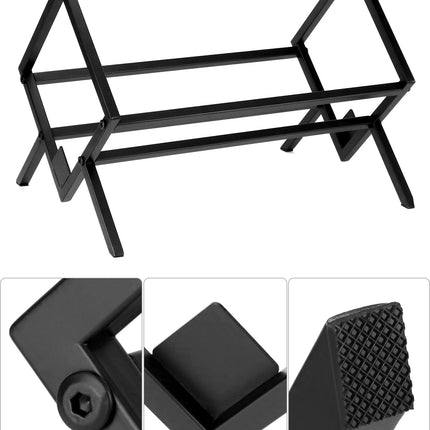 QWORK® plaadialus, plaadiriiul, CD-alus, metallist ajakirjariiul albumite ja raamatute hoidmiseks