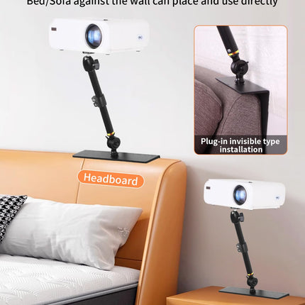VexNook projektori alus voodile ja diivanile - reguleeritava aluse pikkusega 33-45 cm, peidetud disainiga voodi-diivani projektori alus, ühildub 99% projektoritega, XGIMI, Nebula, VANKYO, Epson...