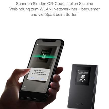 Tenda mobiilne WiFi ruuter LCD-ekraaniga, Wi-Fi 6 kaasaskantav leviala, 2100mAh aku, USB-C port, Plug &amp; Play, WPA3, 4G modem, MiFi, minisuuruses, ühildub lukustamata Nano SIM-kaartidega, MF6
